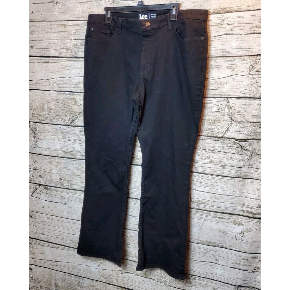 Lee Regular Fit Boot Cut Mid Rise Jeans Size 18 Petite